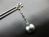 .76CT DIAMOND & AAA TAHITIAN PEARL 14K WHITE GOLD ROUND JOURNEY HANGING EARRINGS