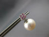 .35CT DIAMOND & AAA PINK SAPPHIRE & AAA SOUTH SEA PEARL 14KT WHITE GOLD EARRINGS