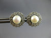 .50CT DIAMOND & AAA SOUTH SEA PEARL 14KT WHITE GOLD CLASSIC FLOWER STUD EARRINGS