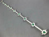 2.38CT DIAMOND & AAA EMERALD 14K WHITE GOLD 3D ROUND HALO FLOWER TENNIS BRACELET