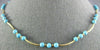 ESTATE AAA TURQUOISE 14KT YELLOW GOLD 3D CLASSIC BY THE YARD FUN NECKLACE