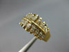ESTATE WIDE .85CT DIAMOND 14KT YELLOW GOLD 3D MARQUISE PYRAMID ANNIVERSARY RING