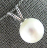 ESTATE AAA SOUTH SEA PEARL 14KT WHITE GOLD 3D CLASSIC SOLITAIRE FLOATING PENDANT