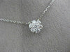 ESTATE .96CT DIAMOND 14K WHITE GOLD 3D FLOWER BY THE YARD NECKLACE F/G VVS 25651