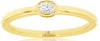 .10CT DIAMOND 14KT YELLOW GOLD CLASSIC BEZEL OVAL SOLITAIRE FRIENDSHIP LOVE RING