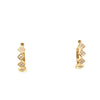 ESTATE .25CT DIAMOND 18KT YELLOW GOLD 3D CLASSIC GEOMETRICAL HANGING EARRINGS
