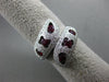 ESTATE WIDE 1.39CT DIAMOND & RUBY 14KT WHITE GOLD ETOILE CRISS CROSS SNAKE RING