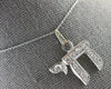 ESTATE .35CT DIAMOND 14KT WHITE GOLD 3D CLASSIC ROUND CHAI LIFE FLOATING PENDANT