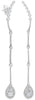 .75CT DIAMOND 14KT WHITE GOLD 3D CLUSTER TEAR DROP BY THE YARD JOURNEY EARRINGS