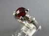 2.19CT DIAMOND & AAA GARNET 14KT WHITE GOLD CUSHION & ROUND FRIENDSHIP LOVE RING