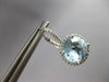 5.30CT DIAMOND & AAA BLUE TOPAZ 14KT WHITE GOLD HALO LEVERBACK HANGING EARRINGS