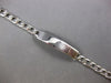 ESTATE LONG 14KT WHITE GOLD CLASSIC HANDCRAFTED CUBAN MENS ID BRACELET
