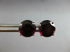 ESTATE LARGE 4.80CT AAA GARNET 14K WHITE GOLD CLASSIC ROUND STUD EARRINGS #27517