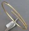 LARGE .53CT DIAMOND 18KT YELLOW GOLD CRISS CROSS FLEXIBLE LOVE BANGLE BRACELET