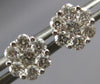 ESTATE .41CT DIAMOND 14KT WHITE GOLD 3D CLASSIC FLOWER STUD EARRINGS