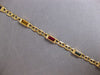 ESTATE 2CT AAA MULTI GEM 14KT YELLOW GOLD 3D EMERALD CUT FUN LOVE BRACELET