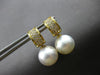 .43CT DIAMOND & AAA SOUTH SEA PEARL 18KT YELLOW GOLD MULTI ROW HANGING EARRINGS