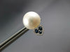 .37CT DIAMOND & AAA SAPPHIRE & AAA SOUTH SEA PEARL 14KT WHITE GOLD STUD EARRINGS