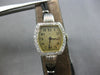 ANTIQUE LARGE .50CT OLD MINE DIAMOND PLATINUM ART DECO SQUARE LADY'S WATCH 28187