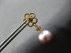 LARGE 1.11CT DIAMOND & AAA PINK SOUTH SEA PEARL 18KT ROSE GOLD HANGING EARRINGS