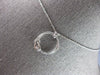 ESTATE .03CT DIAMOND 14KT WHITE GOLD SOLITAIRE LOVE KNOT CIRCLE OF LIFE NECKLACE