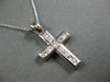 .91CT DIAMOND 14KT WHITE GOLD 3D PRINCESS CHANNEL INVISIBLE CROSS PENDANT #27678