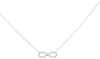 ESTATE .16CT DIAMOND 14KT WHITE GOLD 3D CLASSIC INFINITY FUN LOVE NECKLACE