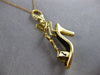 EXTRA LARGE WHITE & BLACK ENAMEL 18K YELLOW GOLD ROSATO HIGH HEEL PENDANT #28112