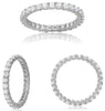 1.12CT DIAMOND 14K WHITE GOLD 3D ROUND LUCIDA SHARED PRONG ETERNITY WEDDING RING