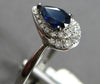 .66CT DIAMOND & AAA SAPPHIRE 14KT WHITE GOLD PEAR SHAPE & ROUND DOUBLE HALO RING