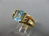 1.48CT DIAMOND AND AAA AQUAMRINE 14KT YELLOW GOLD EMERALD CUT ENGAGEMENT RING