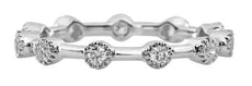 .29CT DIAMOND 18KT WHITE GOLD 3D FILIGREE BEZEL ETERNITY BAMBOO ANNIVERSARY RING