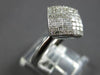 .50CT DIAMOND 14KT WHITE GOLD PRINCESS 3D INVISIBLE SQUARE GEOMETRICAL FUN RING