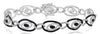 4.55CT WHITE & BLACK DIAMOND 14KT WHITE GOLD MULTI OVAL LINK ETERNITY BRACELET