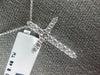 ESTATE .40CT DIAMOND 14KT WHITE GOLD 3D CLASSIC ROUND CROSS FLOATING PENDANT