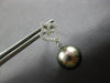 ESTATE .12CT DIAMOND & AAA TAHITIAN PEARL 18KT WHITE GOLD FUN HANGING EARRINGS