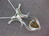 LARGE 5.36CT DIAMOND & AAA CITRINE 14KT WHITE GOLD 3D SLIDER FLOATING PENDANT