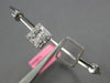 WIDE .59CT DIAMOND 18K WHITE GOLD 3D ROUND & BAGUETTE INVISIBLE BANGLE BRACELET