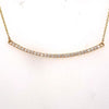 ESTATE .22CT DIAMOND 18KT YELLOW GOLD 3D CLASSIC BAR LOVE NECKLACE