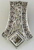 .33CT DIAMOND 14KT WHITE GOLD PRINCESS & ROUND SQUARE FILIGREE FLOATING PENDANT