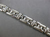 ESTATE WIDE 14KT WHITE GOLD 3D CLASSIC MATTE & SHINY SQUARE LOVE KNOT BRACELET