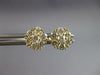 ESTATE .85CT DIAMOND 14KT YELLOW GOLD 3D CLASSIC FLOWER STUD EARRINGS