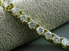 ESTATE LONG 4.26CT ROUND DIAMOND 14KT YELLOW GOLD 3D CLASSIC TENNIS BRACELET 3mm