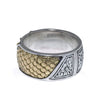 ESTATE 18KT YELLOW GOLD & 925 SILVER 3D CLASSIC FILIGREE EAGLE FUN RING
