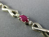 ESTATE 2.30CT DIAMOND & AAA RUBY 14KT WHITE GOLD 3 STONE INFINITY LOVE BRACELET