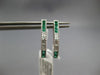 .53CT DIAMOND & AAA EMERALD 18K WHITE GOLD FILIGREE OVAL HUGGIE HANGING EARRINGS