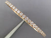 3CT DIAMOND 14KT ROSE GOLD 3D CLASSIC 3MM SEMI ETERNITY FLEXIBLE BANGLE BRACELET
