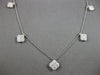 ESTATE 1.11CT DIAMOND 18K WHITE GOLD FLOWER BY THE YARD INVISIBLE LOVE NECKLACE