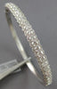 LARGE 3.1CT DIAMOND 18KT WHITE GOLD THREE ROW SEMI ETERNITY CUFF BANGLE BRACELET