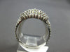 ESTATE EXTRA LARGE 2.76CT DIAMOND 14K WHITE GOLD MULTI ROW CLUSTER FUN LOVE RING
